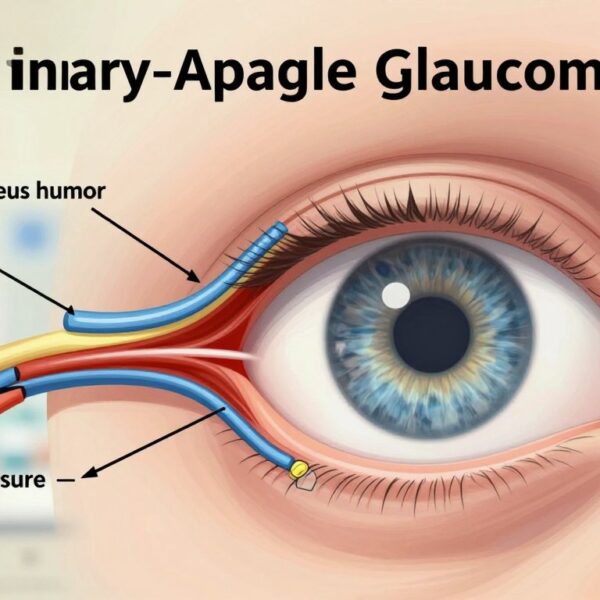 Jaskra pierwotna z otwartym kątem przesączania