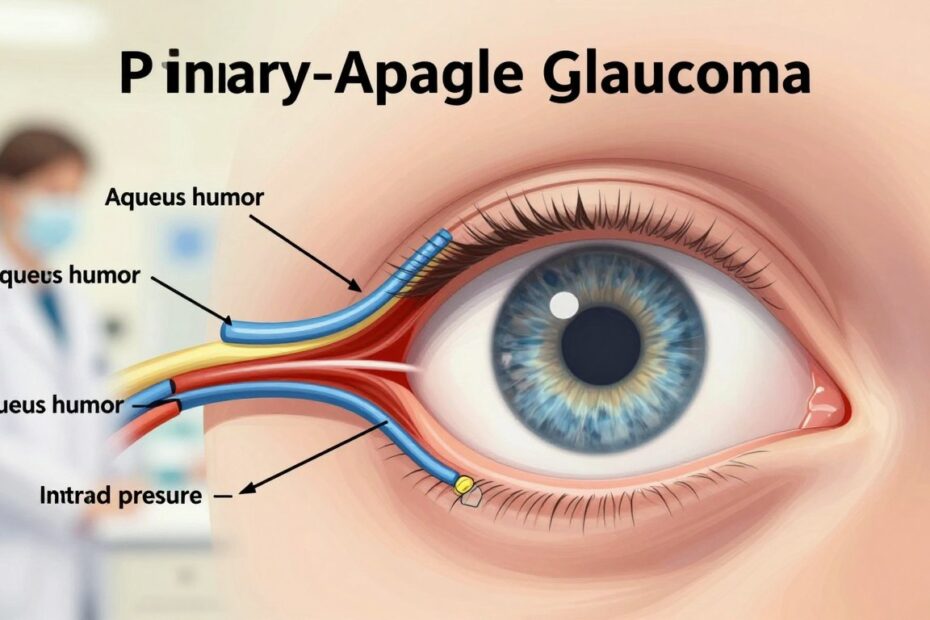 Jaskra pierwotna z otwartym kątem przesączania