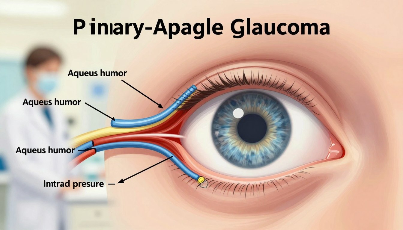 Jaskra pierwotna z otwartym kątem przesączania