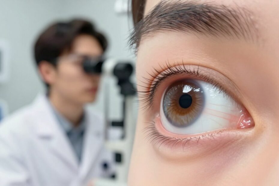 Jaskra pierwotna z zamkniętym kątem przesączania